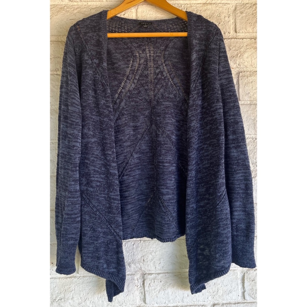 Torrid Size 1 (Plus) 100% Cotton Blue Gray Open Cardigan